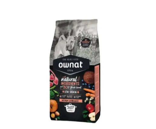 Ownat Ultra Canine Adult Medium Cordero 8Kg, pienso para perros