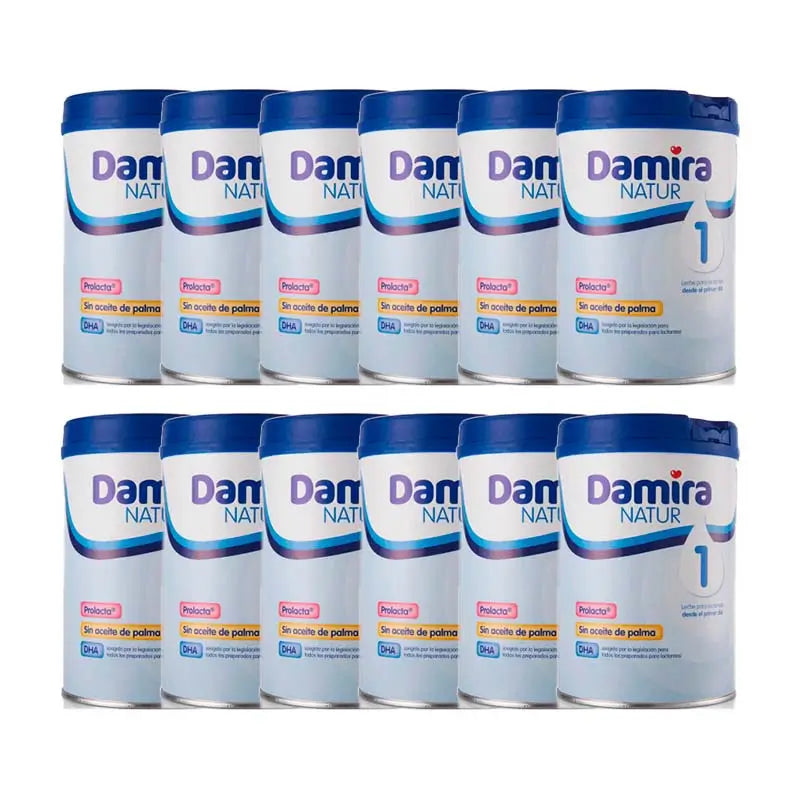 Pack 12 X Damira Natur 1 Leche de Inicio 800 gr