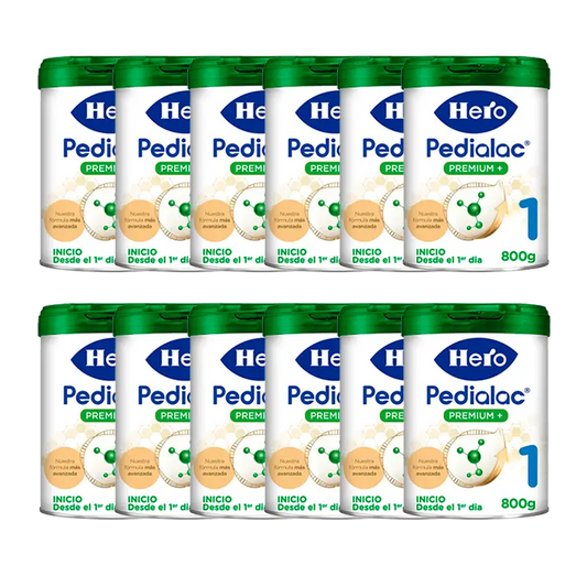 Pack 12 X Hero Baby Leche De Inicio Pedialac 1 800G