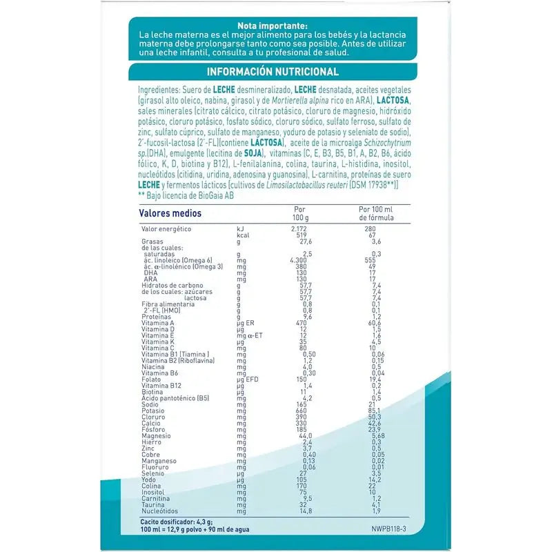 Nestlé Nan Optipro 1 Leche de Inicio, 12X1200 gr