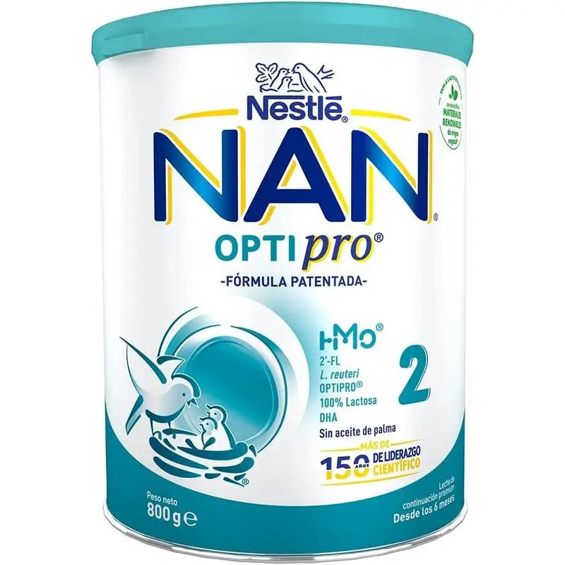 Nestlé Nan Optipro 2 Leche de Continuación, 12X800 gr