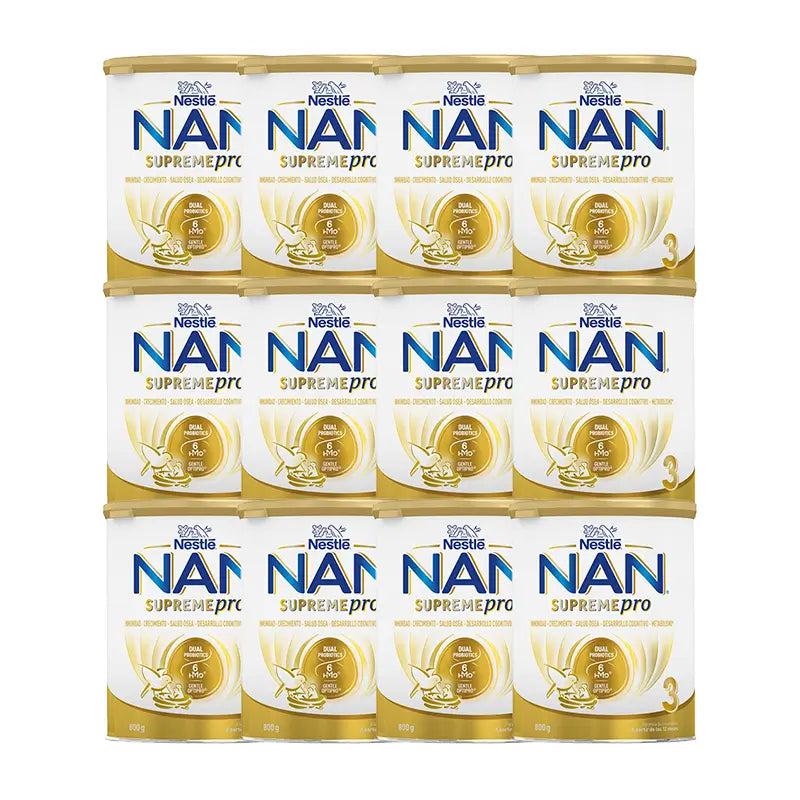 Nestlé Nan Supreme Pro 3 Leche de crecimiento, 12X800 gr