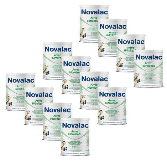 Pack 12 X Novalac Arroz Hidrolizado 400 gr, 1 Bote Neutro