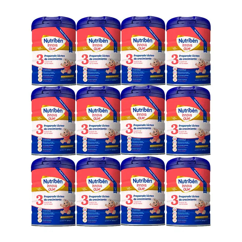 Pack 12 X Nutriben Leche Innova 3 OLM, 800 G