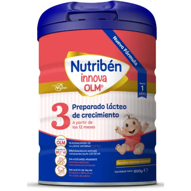 Pack 12 X Nutriben Leche Innova 3 OLM, 800 G