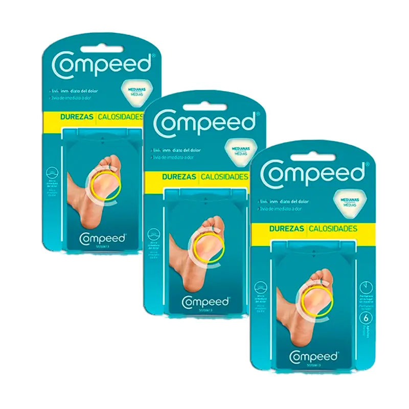 Pack 2 Compeed Apósito Dureza Mediana, 2x6 Unidades