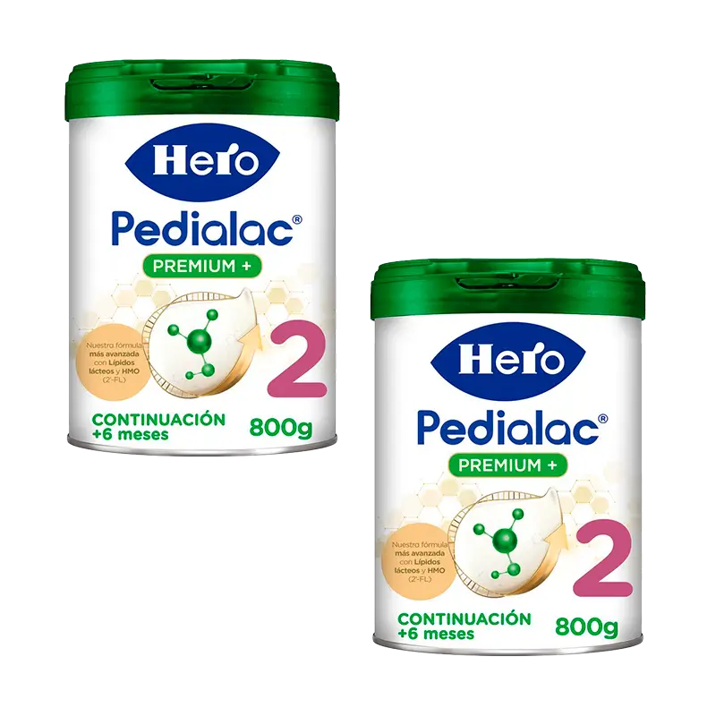 Pack 2 X Hero Baby Pedialac Leche 2 Bote, 800 gr