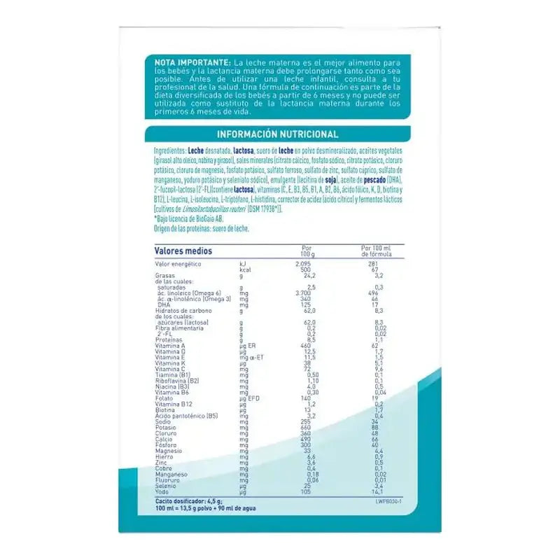 Nestlé Nan Optipro 2 Leche de Continuación, 2X1200 gr