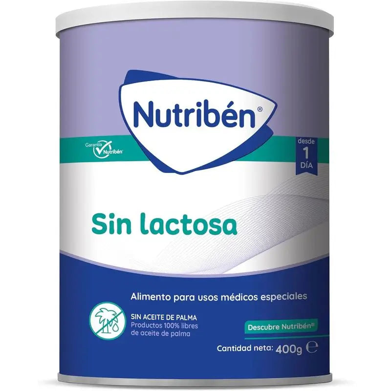 Pack 2 X Nutriben Leche Sin Lactosa 1, 400 gr