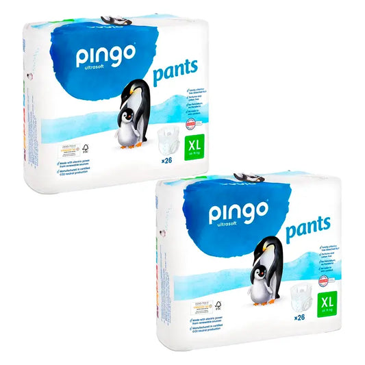 Pingo Pack 2X Pañal Ecológico Talla 6, 52 Unidades