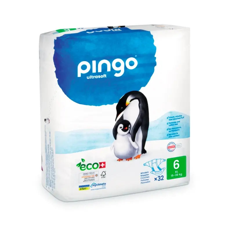 Pingo Pack 2X Pañal Ecológico Talla 6 Xl, 64 Unidades