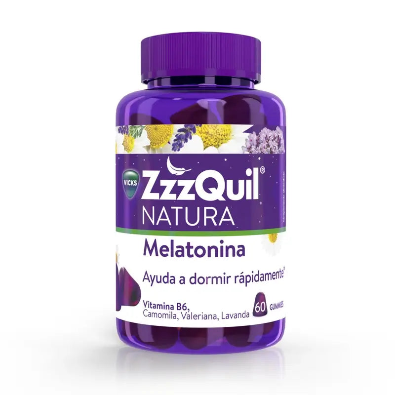 Pack 2x60 ZzzQuil Natura Melatonina Original y Sabor Mango