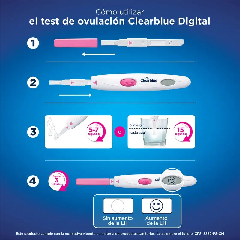 Clearblue Pack Early Test Embarazo Analógico 3 Pruebas + Clearblue Test Ovulación 30 Varillas