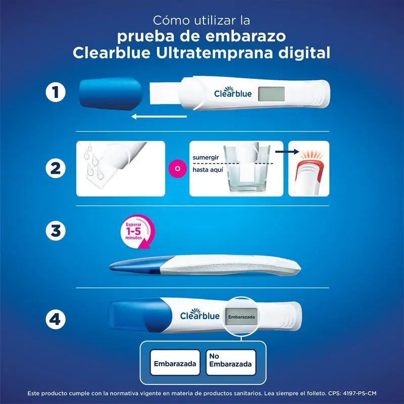 Clearblue Pack Ultratemprana Digital Test De Embarazo, 3 pruebas