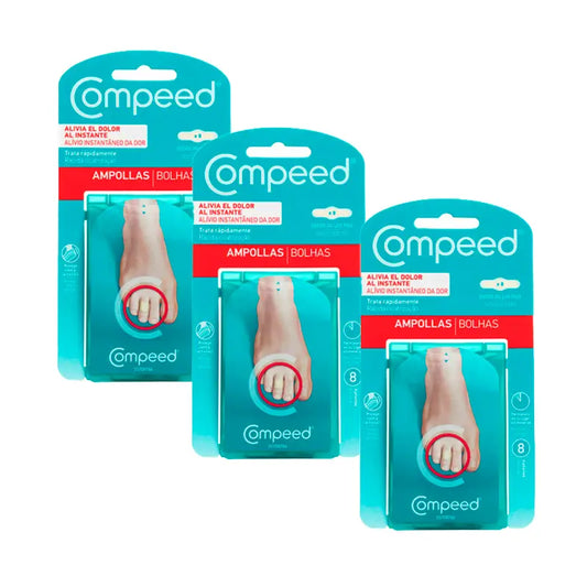 Pack 3 Compeed Apósito Dedos Pies, 3x8 Unidades