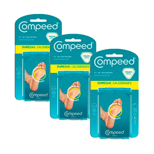 Pack 3 Compeed Apósito Dureza Mediana, 3x6 Unidades