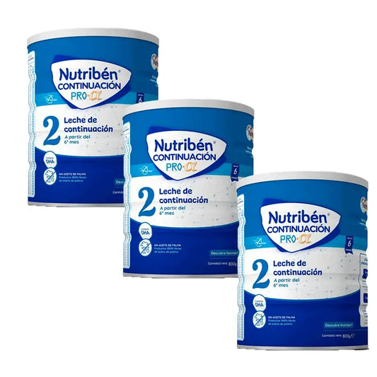 Pack 3 X Nutriben Leche Continuacion Pro-Alfa, 800 gr