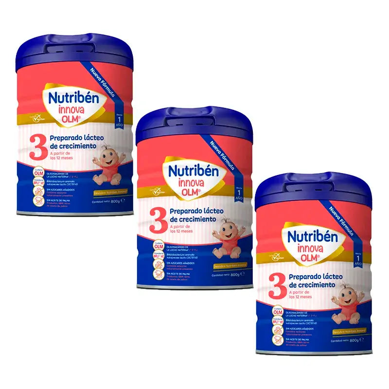 Pack 3 X Nutriben Leche Innova 3 OLM, 800 G