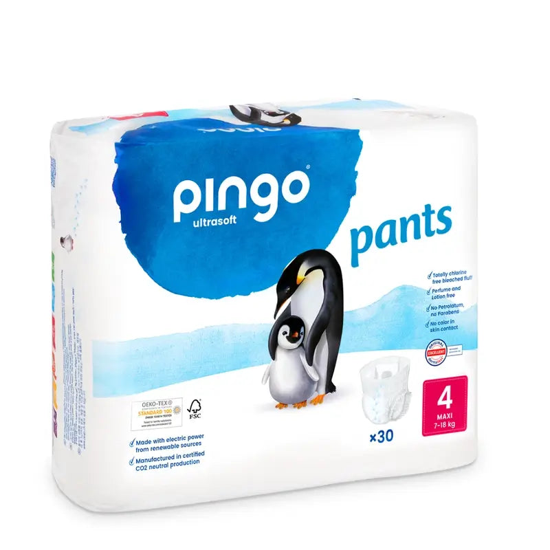 Pingo Pack 3X Pañal Braguitas Ecológicas Talla 4, 90 Unidades