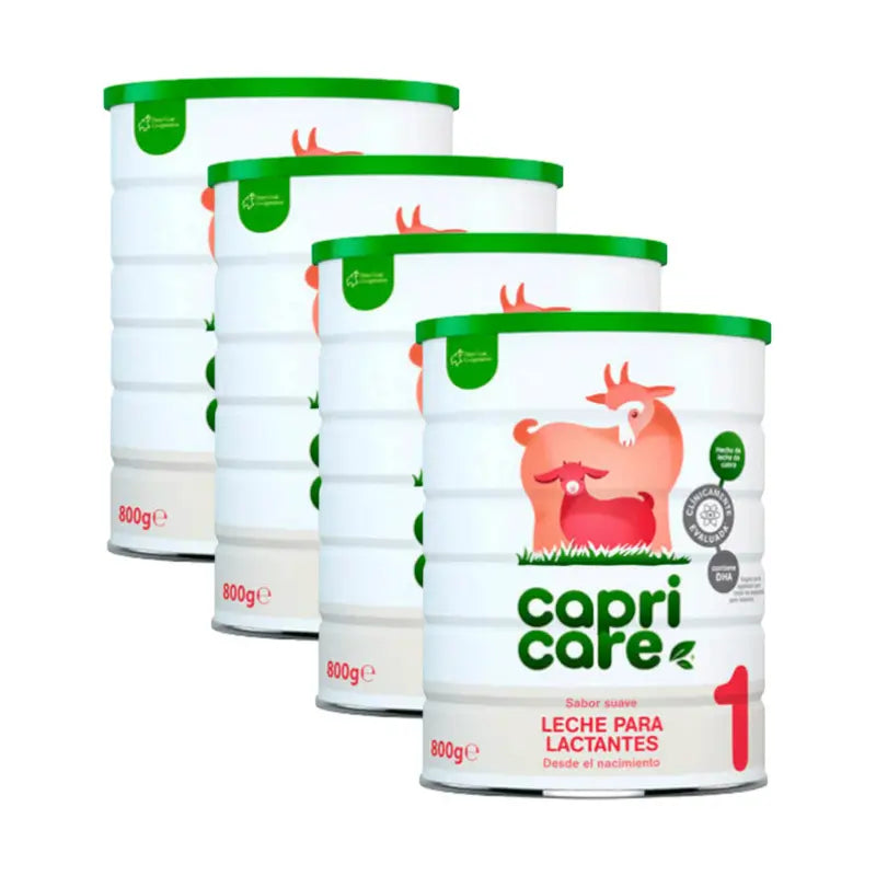 Pack 4 X Capricare 1 Leche para Lactantes Nueva Fórmula 800 gr