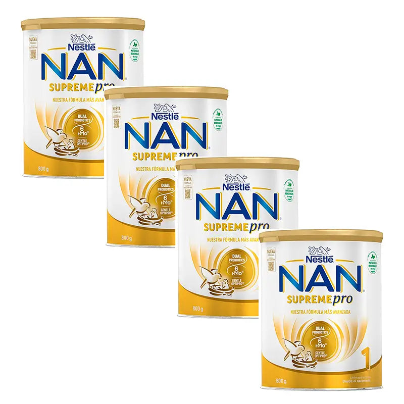 Nestlé Nan Supreme Pro 1 Leche de Inicio, 4X800 gr