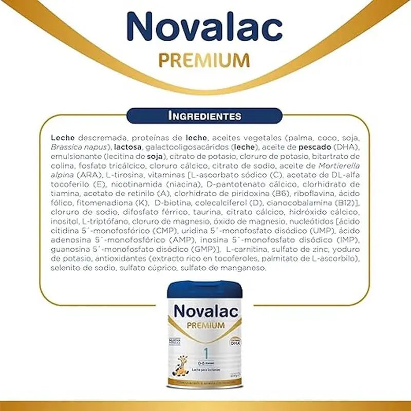 Pack 4 X Novalac 1 Premium Leche Lactantes 800 gr