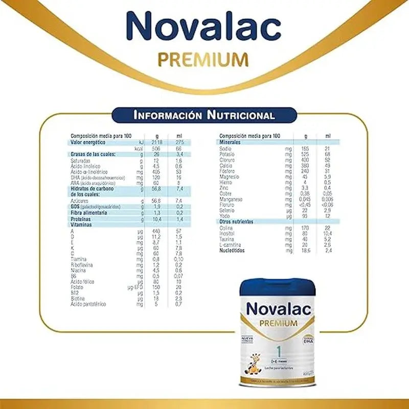 Pack 4 X Novalac 1 Premium Leche Lactantes 800 gr