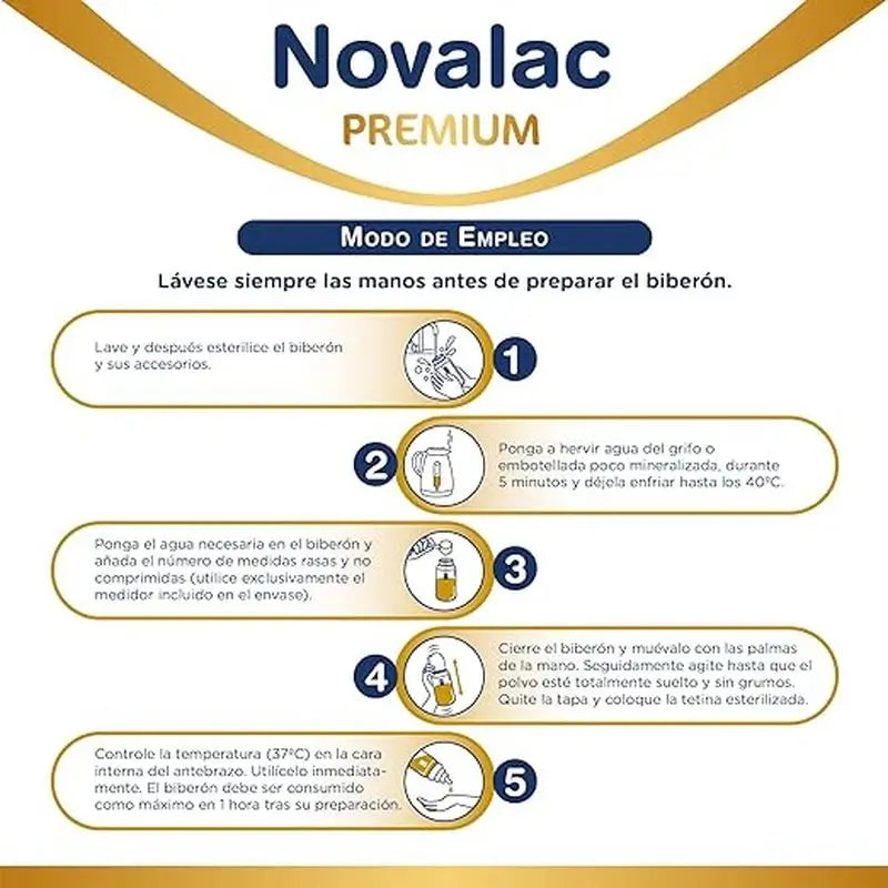 Pack 4 X Novalac 1 Premium Leche Lactantes 800 gr