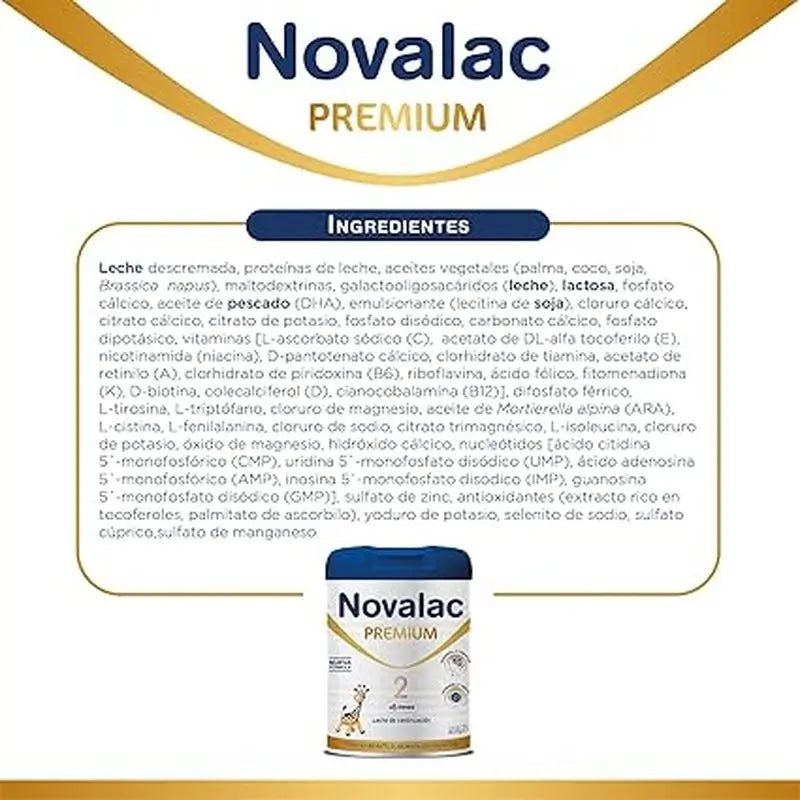 Pack 4 X Novalac 2 Premium Leche de Continuacion 800 gr