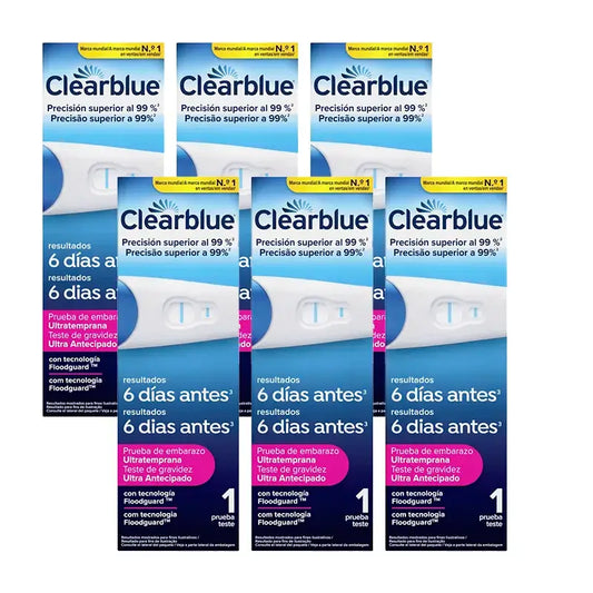 Clearblue Pack Early Test Embarazo Analógico, 6 Pruebas