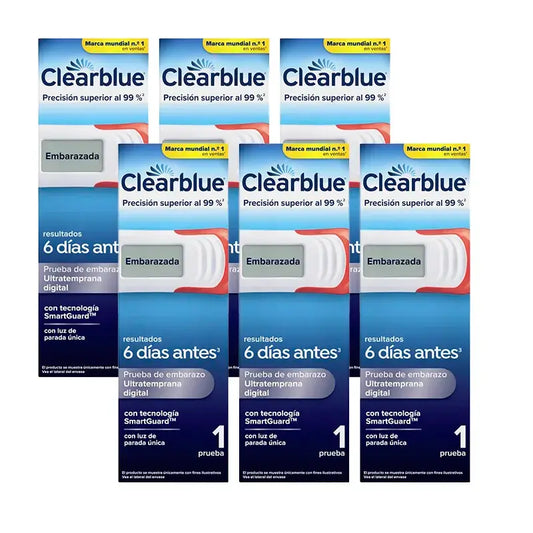 Clearblue Pack  Ultratemprana Digital Test De Embarazo, 6 pruebas