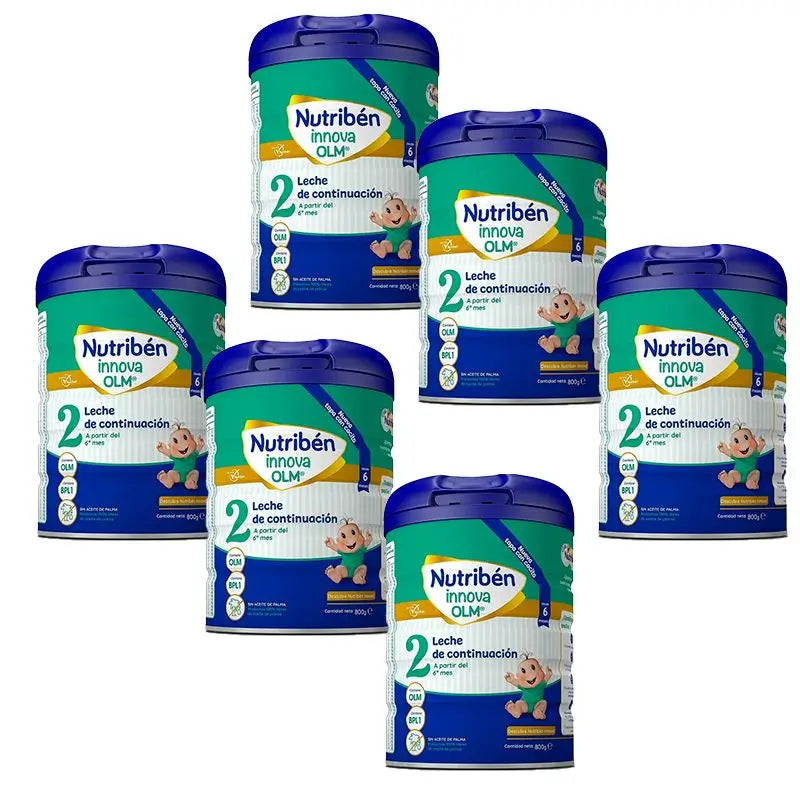 Pack 6X Nutriben Leche Innova 2, 800 gr