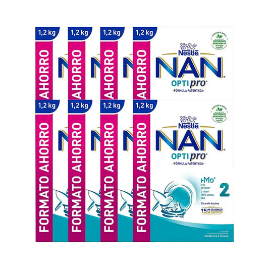 Pack 8 X Nestlé Nan Optipro 2, 1200 gr