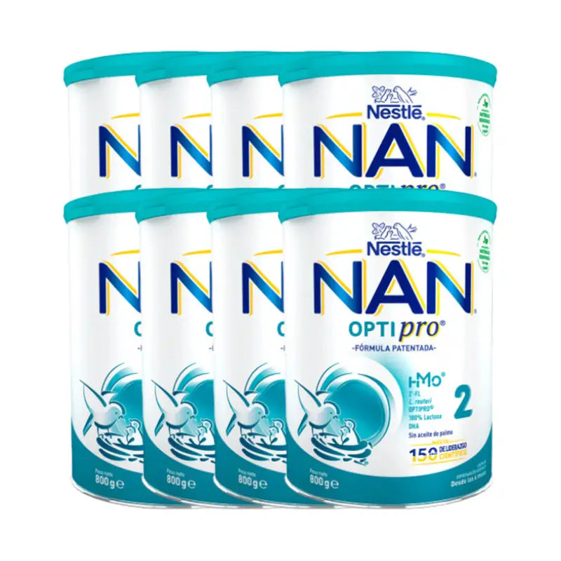 Pack 8 X Nestlé Nan Optipro 2, 800 gr