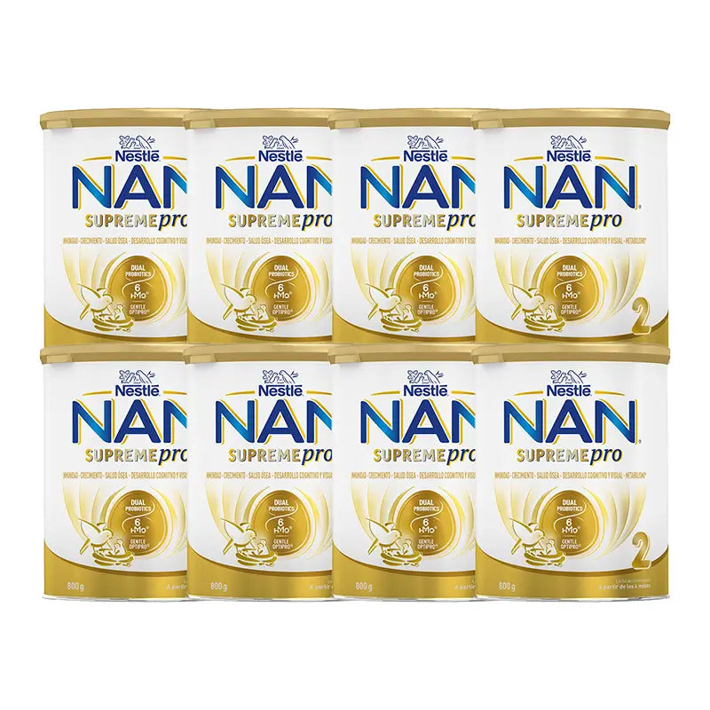 Nestlé Nan Supreme Pro 2 Leche de Continuación, 8X800 gr