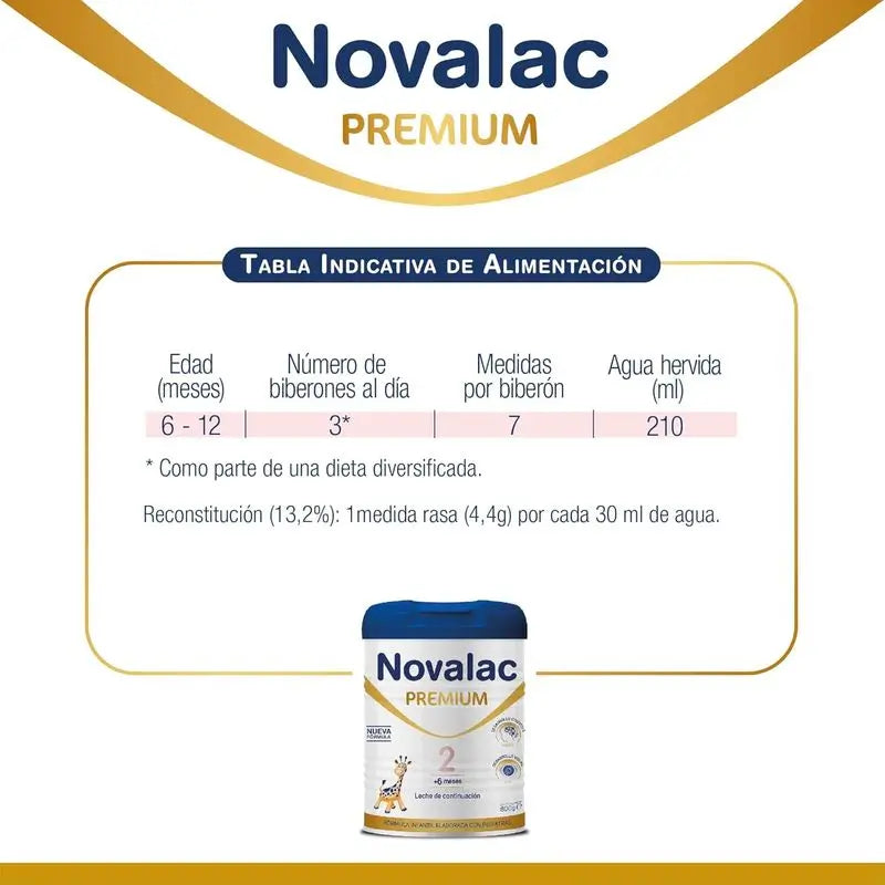 Pack 8 X Novalac 2 Premium Leche de Continuacion 800 gr