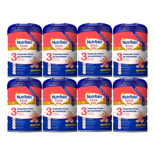 Pack 8 X Nutriben Leche Innova 3 OLM, 800 G