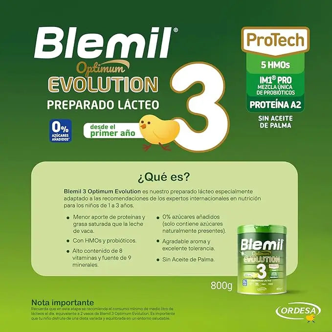 Blemil Optimum Evolution 3 Leche de Crecimiento, 12X800 gr