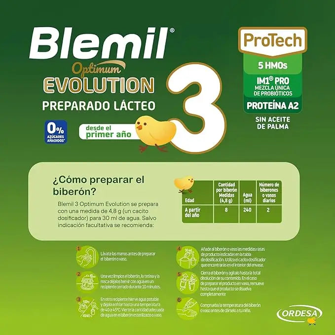 Blemil Optimum Evolution 3 Leche de Crecimiento, 6X800 gr