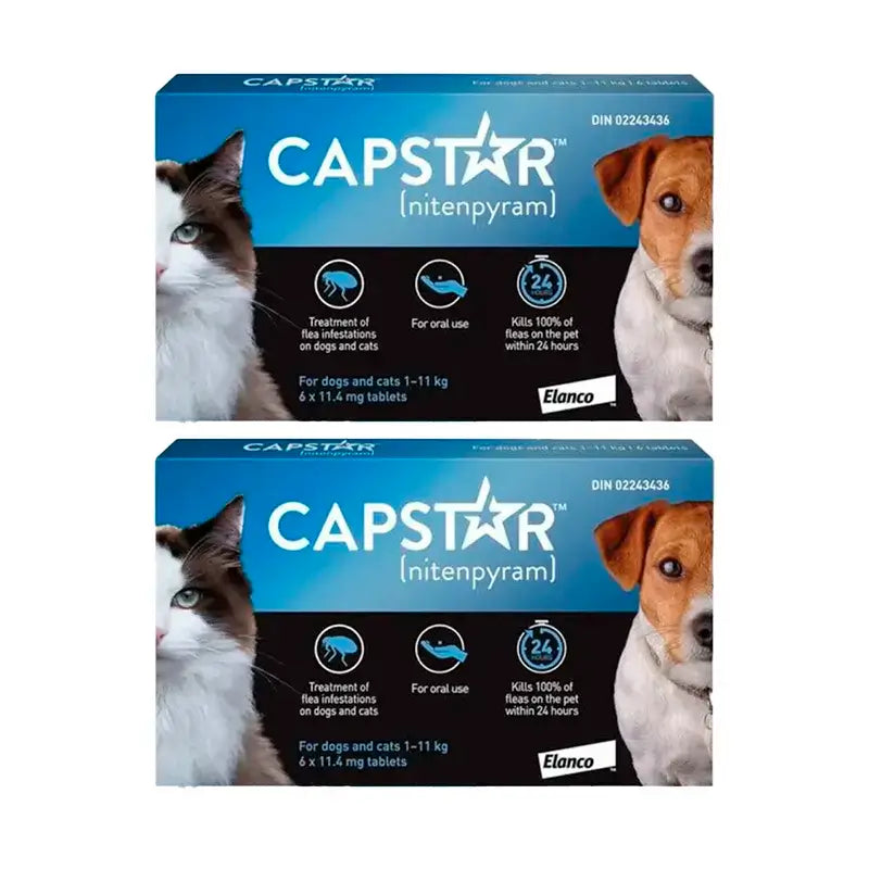 Pack Capstar 11,45Mg Perro y Gato 1-11Kg ,2 x 6 Comprimidos