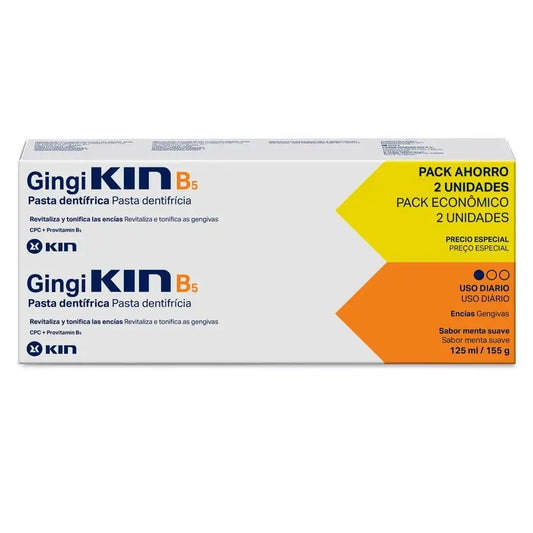 KIN GingiKIN B5 Pasta 125 ml, Pack 2 unidades