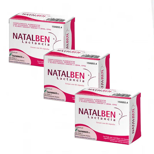 Pack Natalben Lactancia, 3x60 Cápsulas