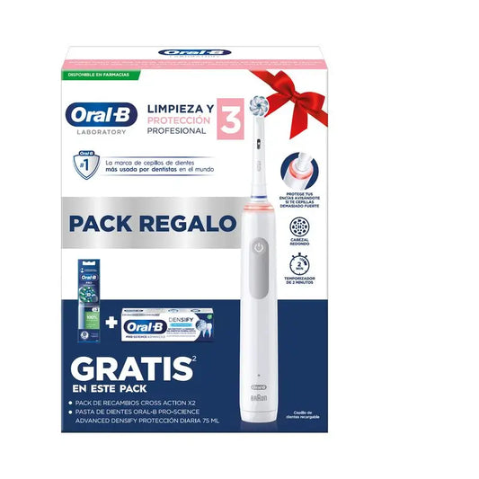 Pack Oral-B Cepillo Eléctrico Profesional 3 + Pasta Dental Densify + 2 Cabezales