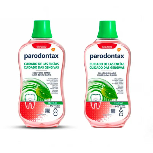 Parodontax Pack Colutorio Diario Herbal Para Cuidado De Encías, 2 x 500 ml