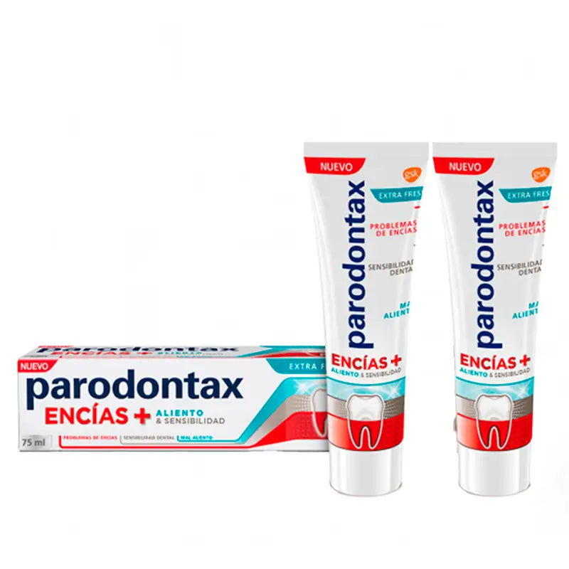 Parodontax Pack Pasta De Dientes Encías Sensibilidad Extra Fresh, 2 x 75 ml