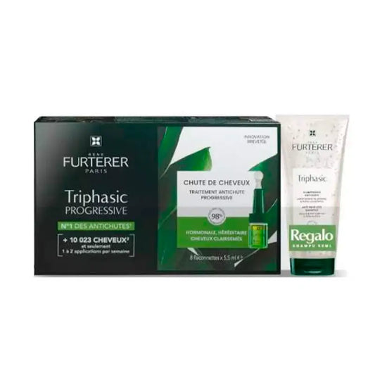 Pack Rene Furterer Triphasic Progresive Anticaída + Champú 50ml + Head SPA