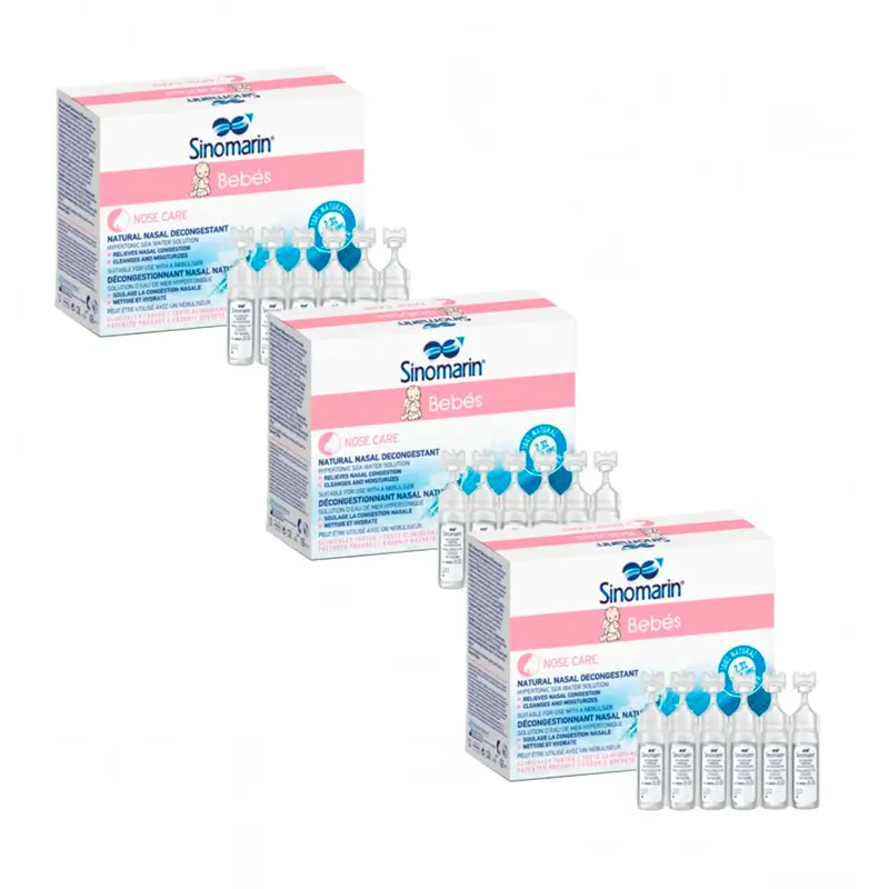 Pack Sinomarin Bebes Monodosis Prod. Sanitario, 3x24 Unidades