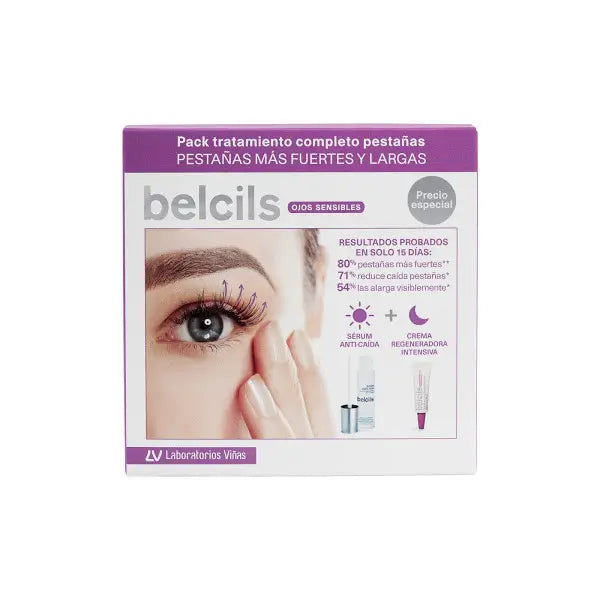 Belcils Pack Tratamiento Completo Pestañas Sérum Anticaída y Crema Regeneradora Intensiva