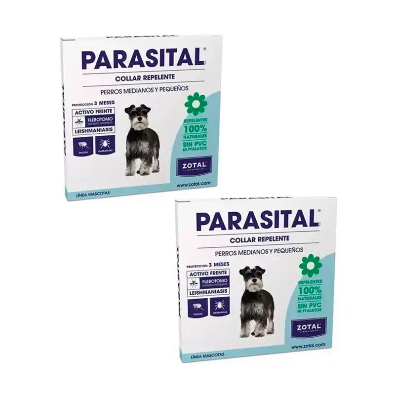 Pack Zotal Parasital Collar Antiparasitario Perros Pequeño/Mediano, 2 unidades