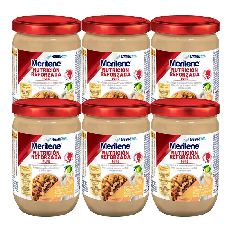 Packs Meritene Pure Pollo y Champiñones 6x300 gr